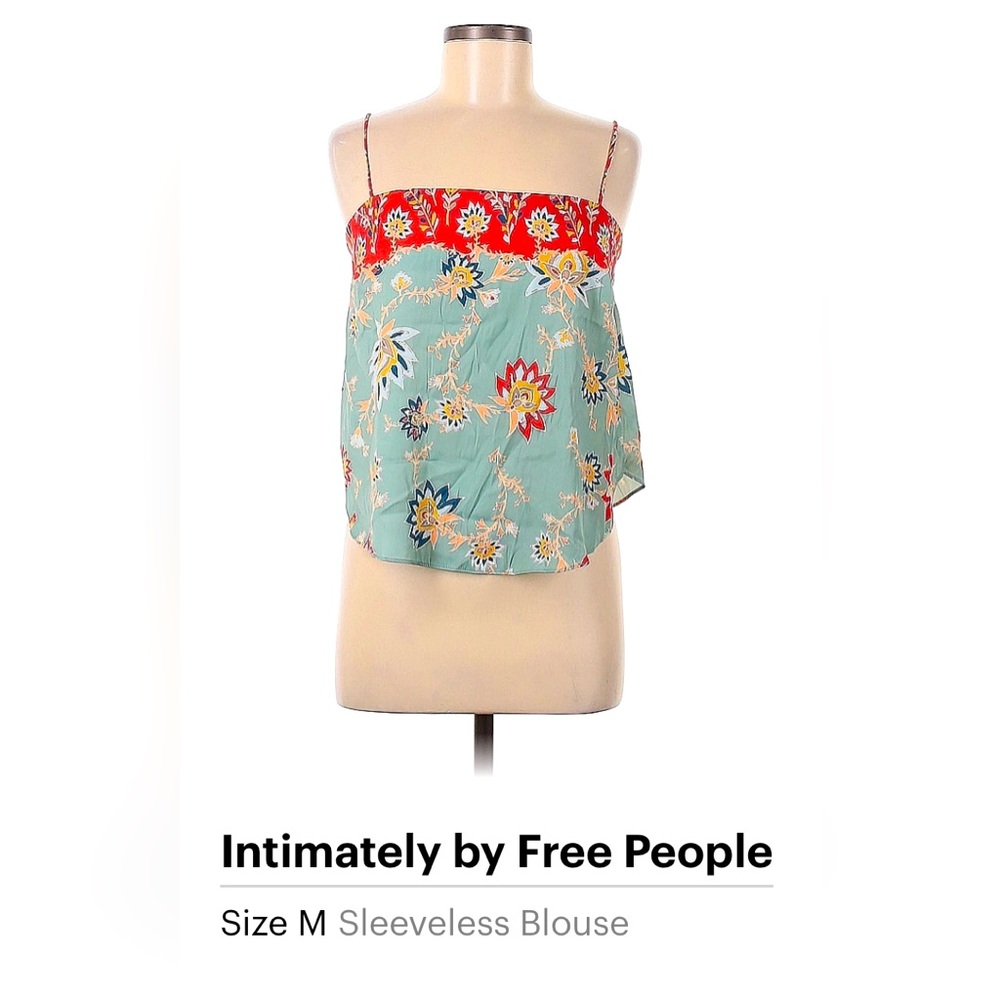 NWT Free People tank top M color Sky/Ceil